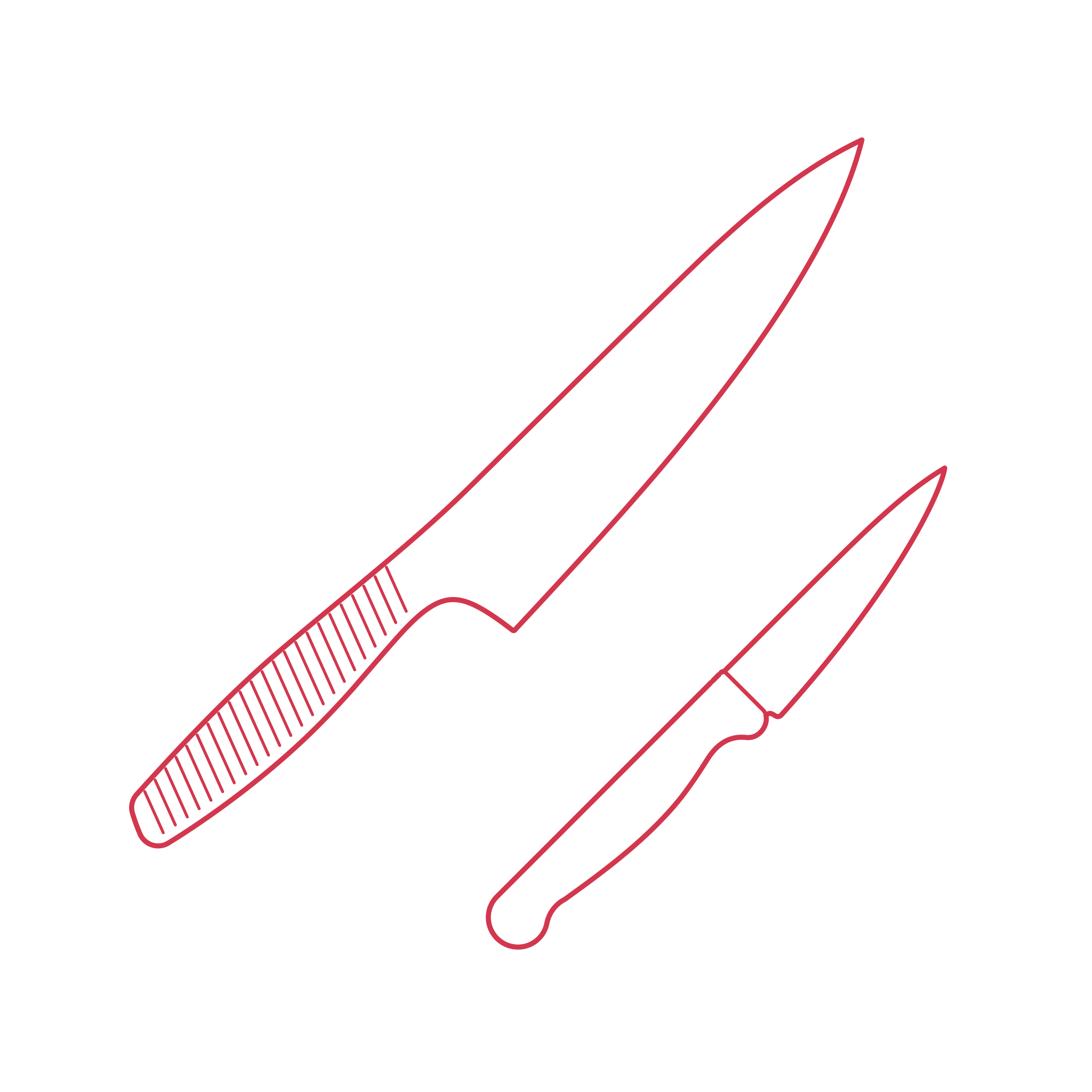 Objects Kitchen Knives Line Art Illustration Svg Free Vectors